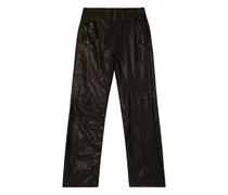 Lederhose mit Stretchbund - Schwarz