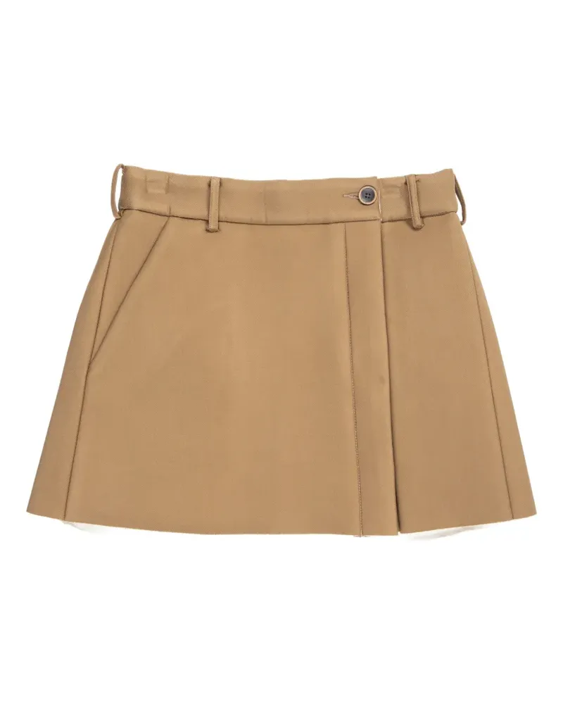 Uma Wang pleated mini skirt - Nude Nude