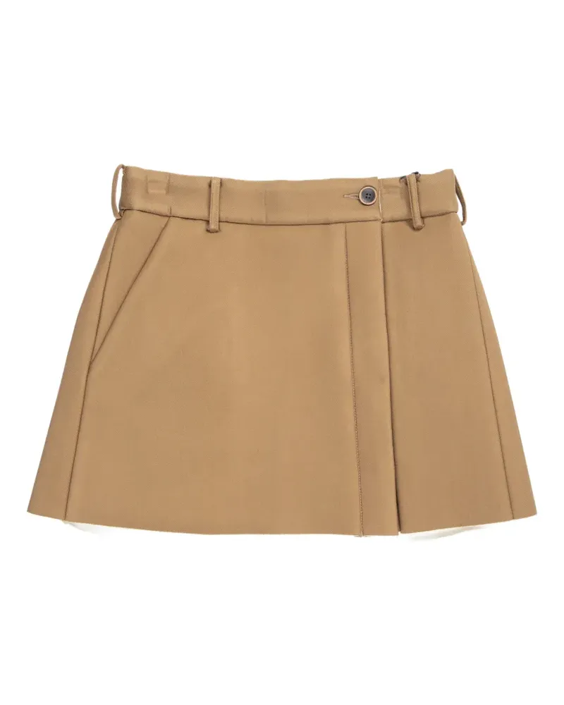 Uma Wang pleated mini skirt - Nude Nude