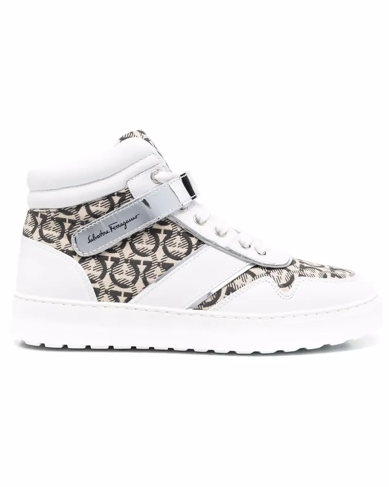 Ferragamo Noè High-Top-Sneakers - Weiß Weiß