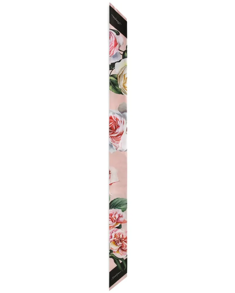 Dolce & Gabbana Stirnband mit Blumen-Print - Rosa Rosa