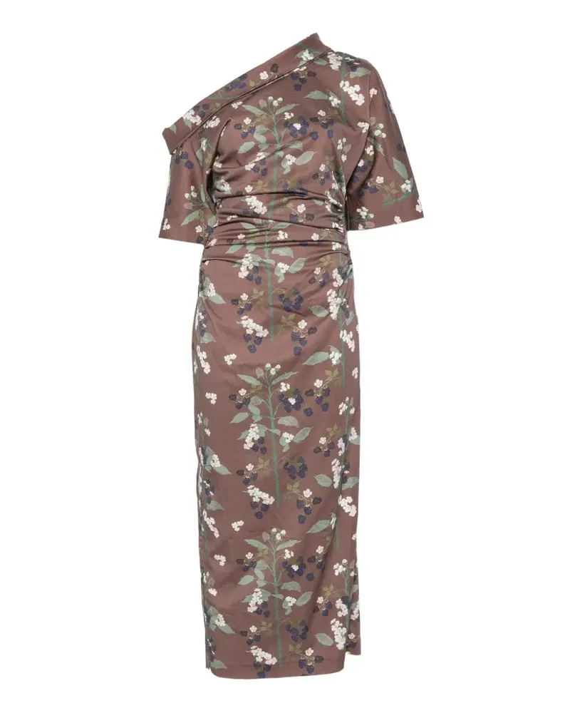 BERNADETTE Bowery Midikleid mit Blumenprint - Braun Braun