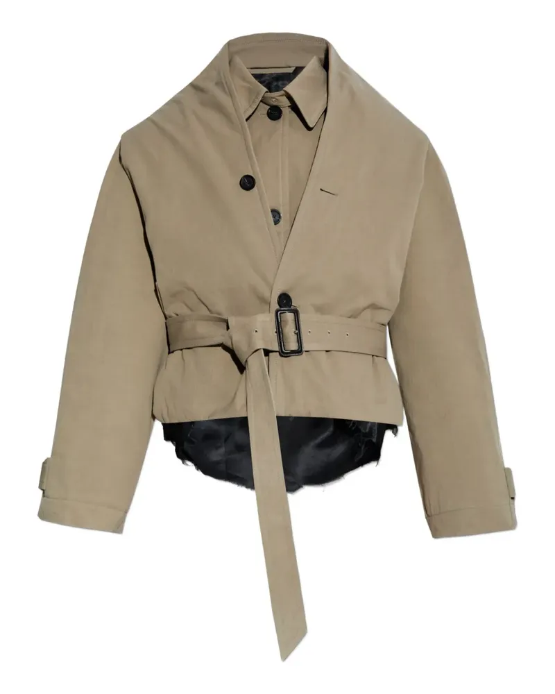 Balenciaga Flipped Trenchcoat mit Kapuze - Nude Nude