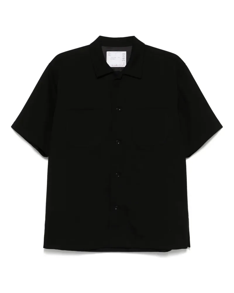 Sacai Klassisches Jerseyhemd - Schwarz Schwarz