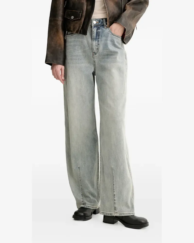 Gestuz Ausgeblichene Gnoma Jeans mit Einsätzen - Blau Blau