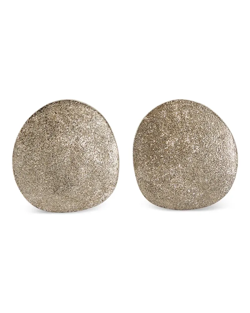 Brunello Cucinelli sterling silver shimmer disc earrings - Silber Silber
