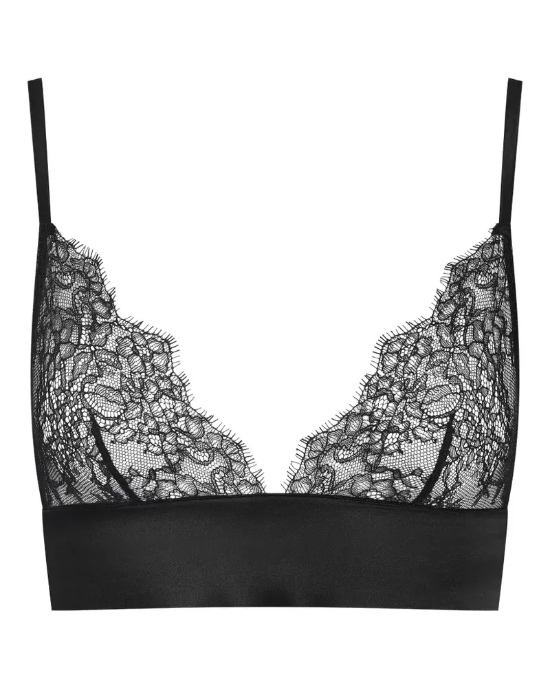 Maison Close Triangel-BH mit Spitze - Schwarz Schwarz