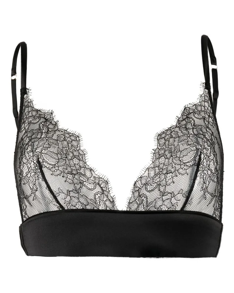 Maison Close Triangel-BH mit Spitze - Schwarz Schwarz