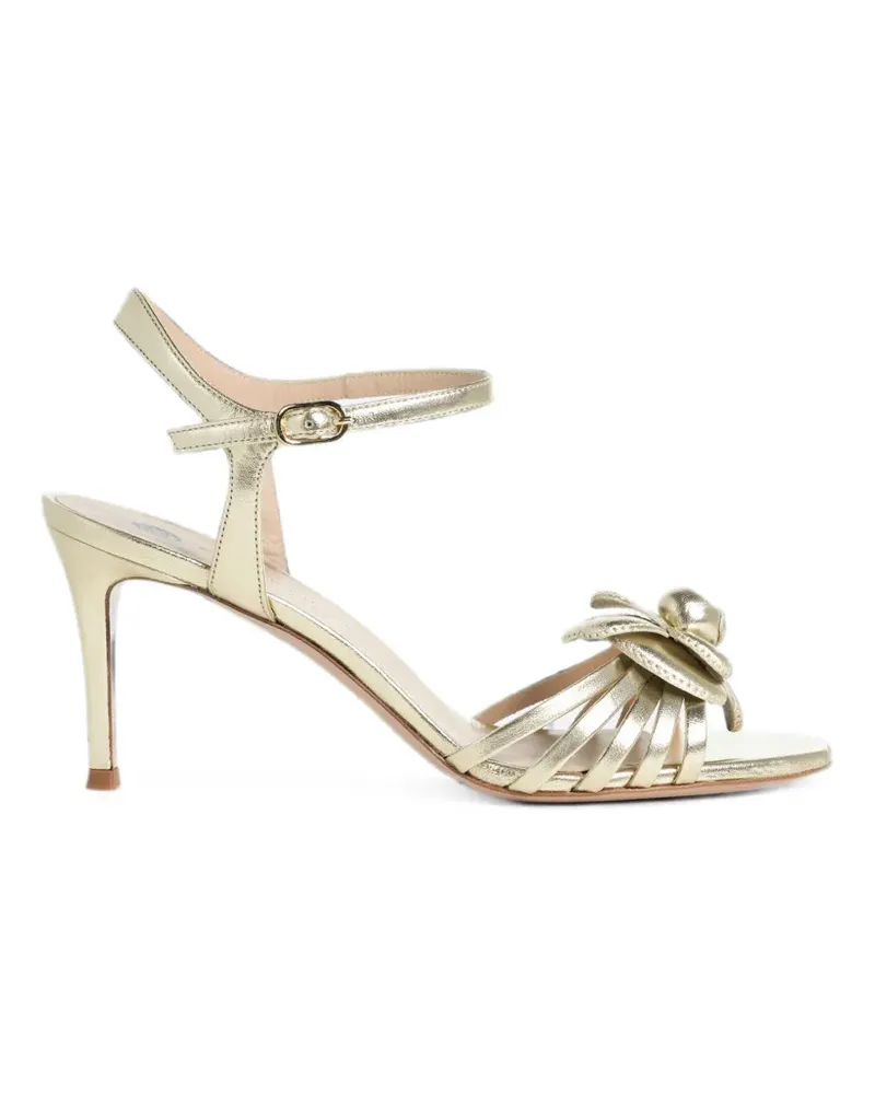 FESTA Milano Sincler floral-appliqué heeled sandals - Gold Gold