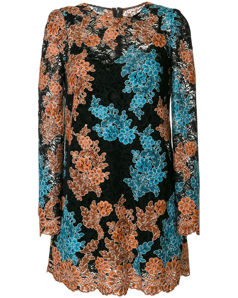 Dolce & Gabbana floral crochet shift dress - Schwarz Schwarz