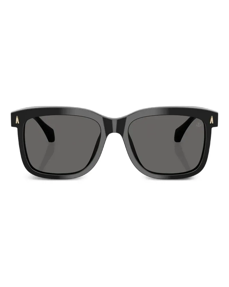 Moncler Valaire Sonnenbrille mit eckigem Gestell - Schwarz Schwarz