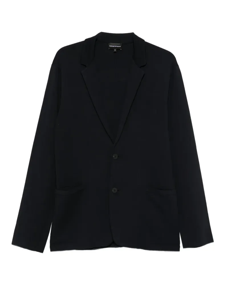 Emporio Armani Sakko mit fallendem Revers - Schwarz Schwarz