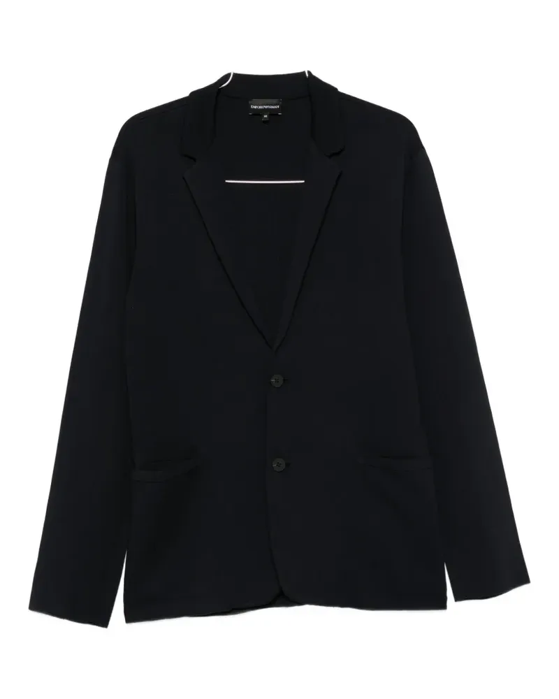 Emporio Armani single-breasted notch-lapel jacket - Schwarz Schwarz