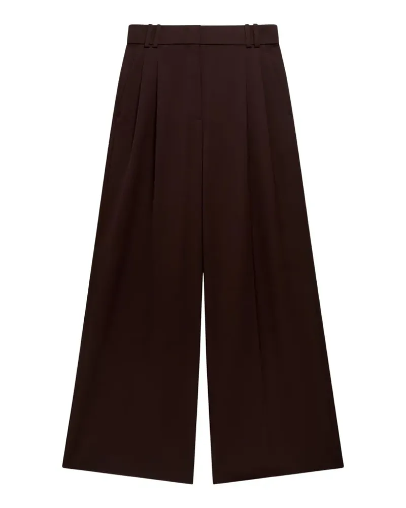 Another Tomorrow pleated twill trousers - Braun Braun