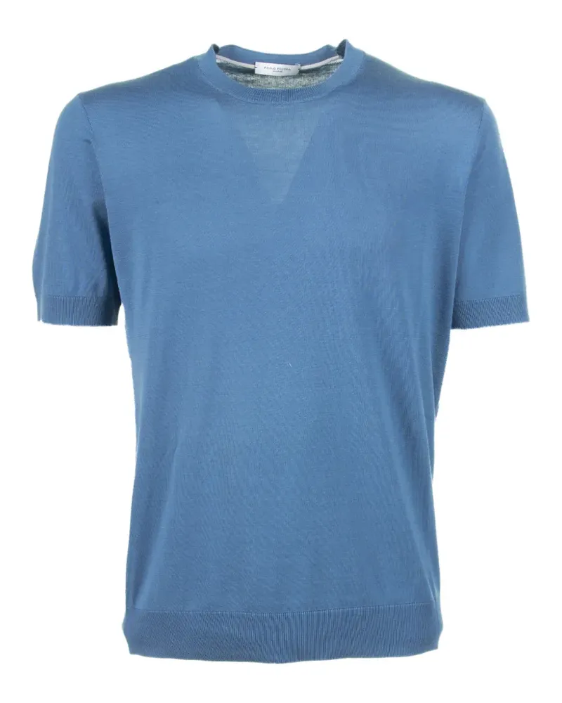 Paolo Pecora Milano T-Shirt mit rundem Ausschnitt - Blau Blau