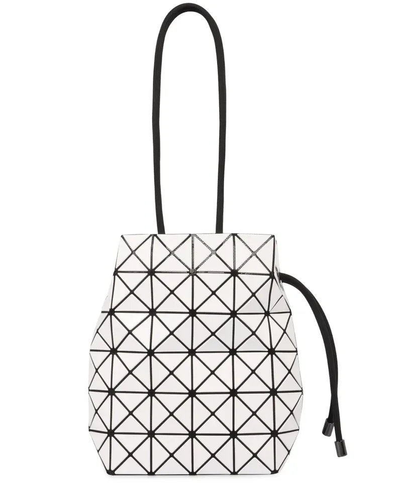 Issey Miyake geometric drawstring bucket bag - Weiß Weiß