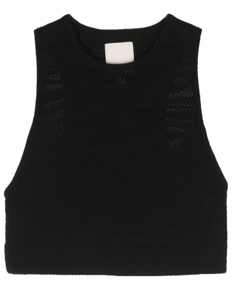 Emporio Armani Gestricktes Cropped-Oberteil - Schwarz Schwarz
