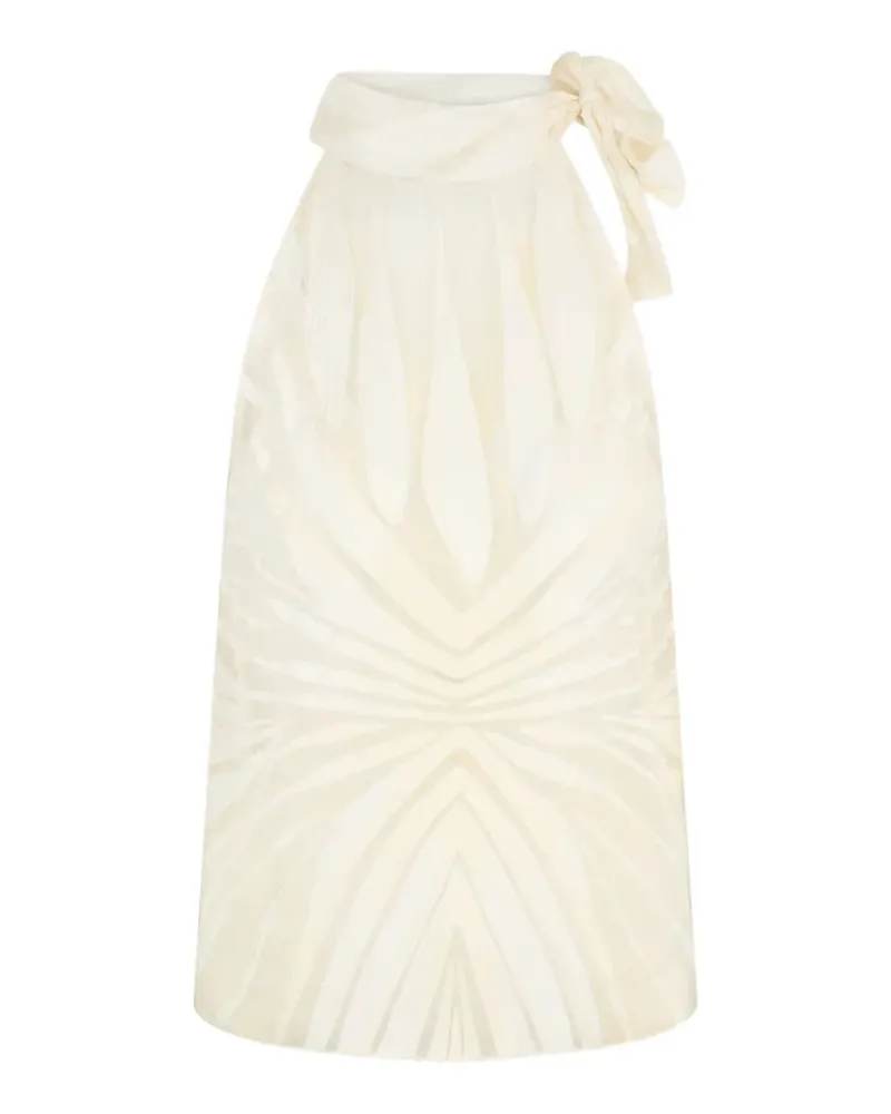 Roberto Cavalli Oberteil mit Ray-Print - Nude Nude