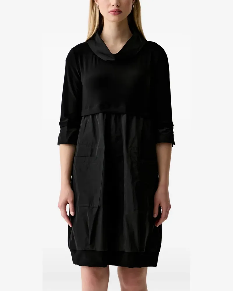 Joseph Ribkoff Midikleid mit drapiertem Ausschnitt - Schwarz Schwarz