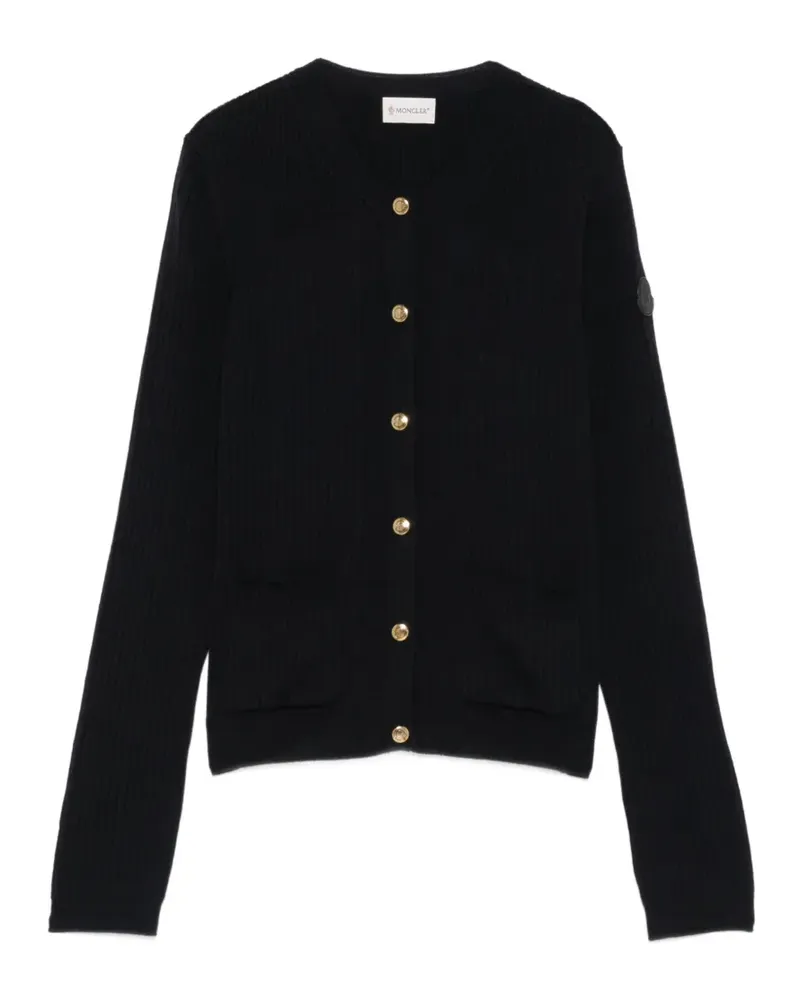 Moncler Gerippter Cardigan mit Knöpfen - Blau Blau