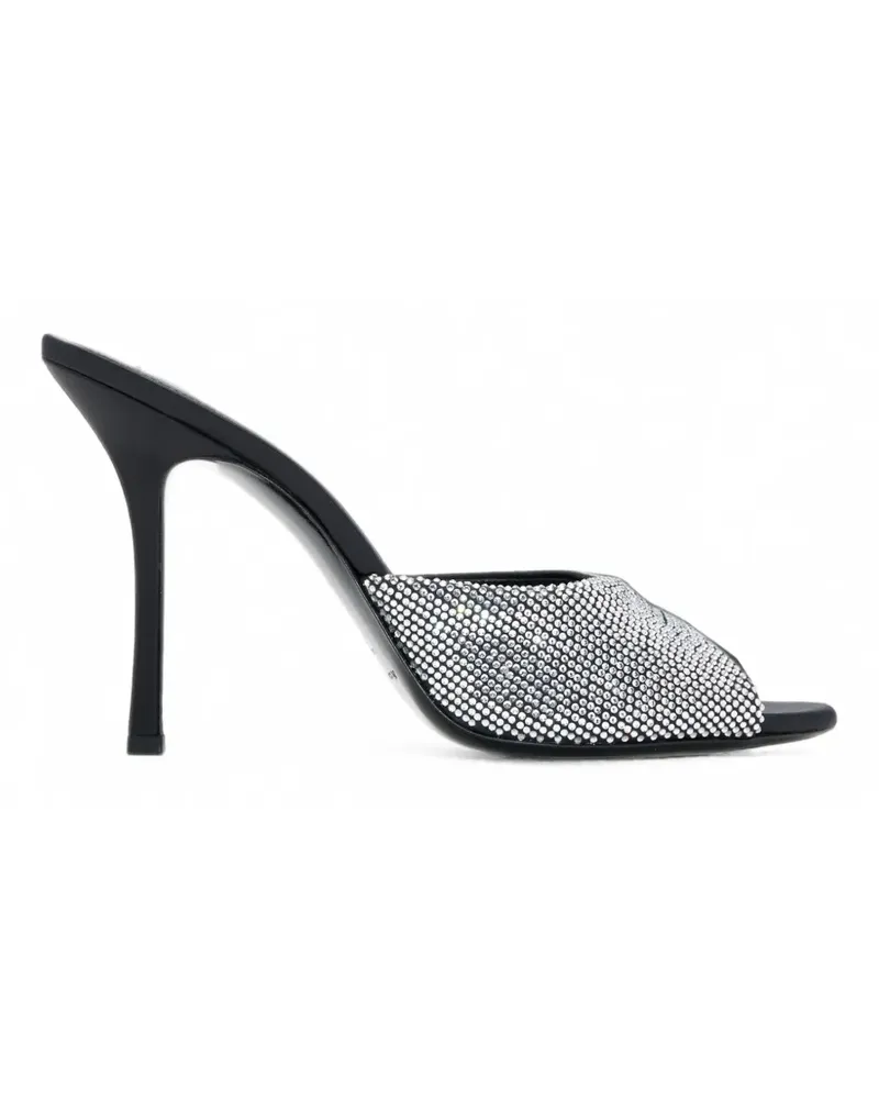 Alexander Wang Cher Crystal Hotfix Mules 105mm - Silber Silber