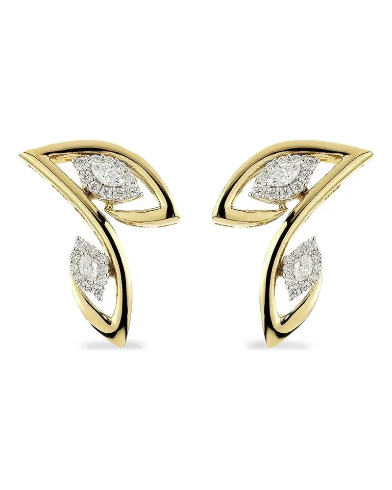 YEPREM 18kt Strada Gelb- und Weißgoldohrringe mit Diamant Gold