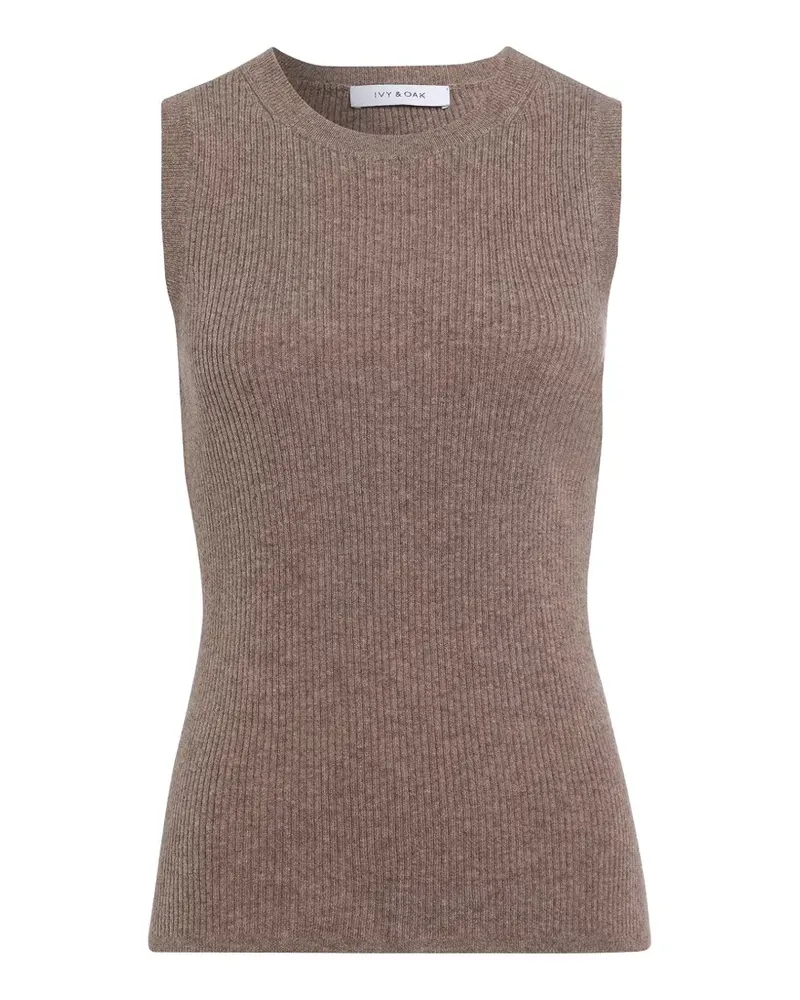 IVY & OAK Geripptes Top - Braun Braun