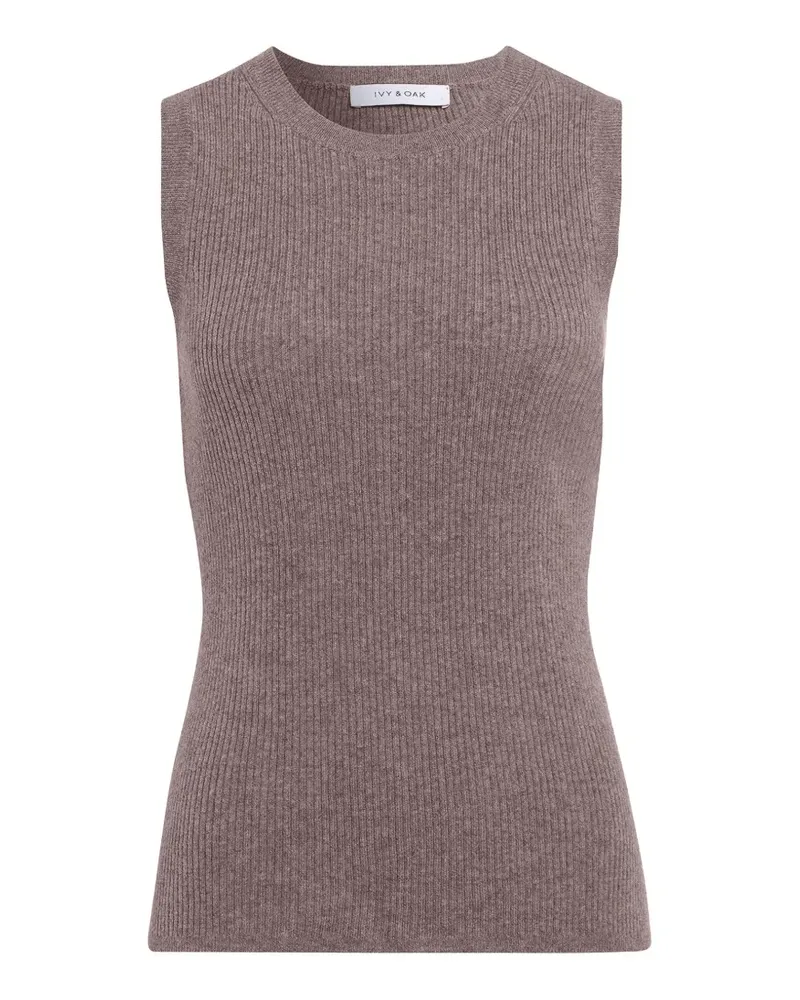 IVY & OAK Geripptes Top - Braun Braun