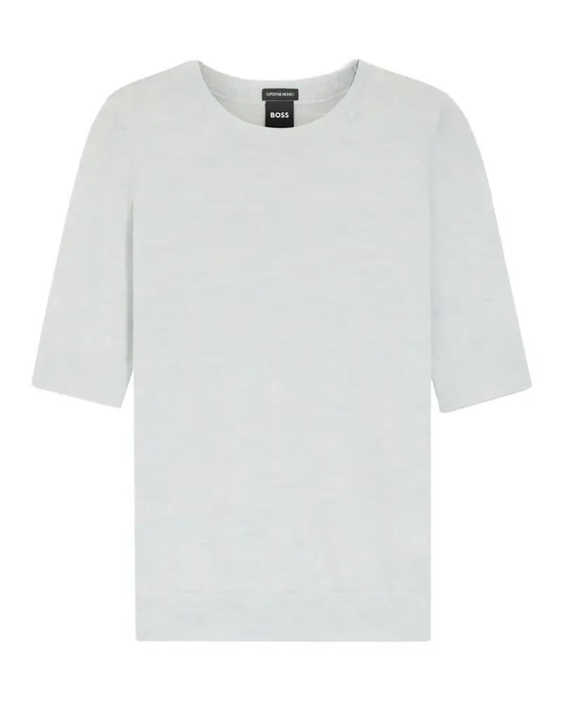 HUGO BOSS short-sleeve crew-neck sweater - Blau Blau