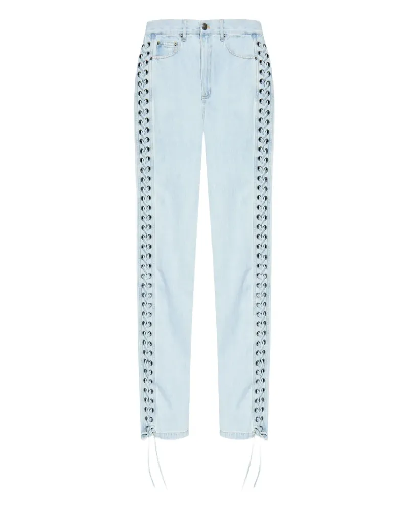 ROTATE Birger Christensen Jeans mit Schnürung - Blau Blau