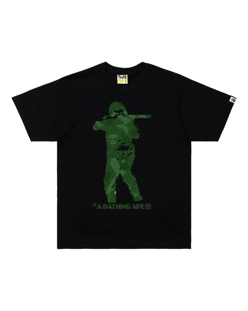 BAPE Bitmap Soldier T-shirt - Schwarz Schwarz