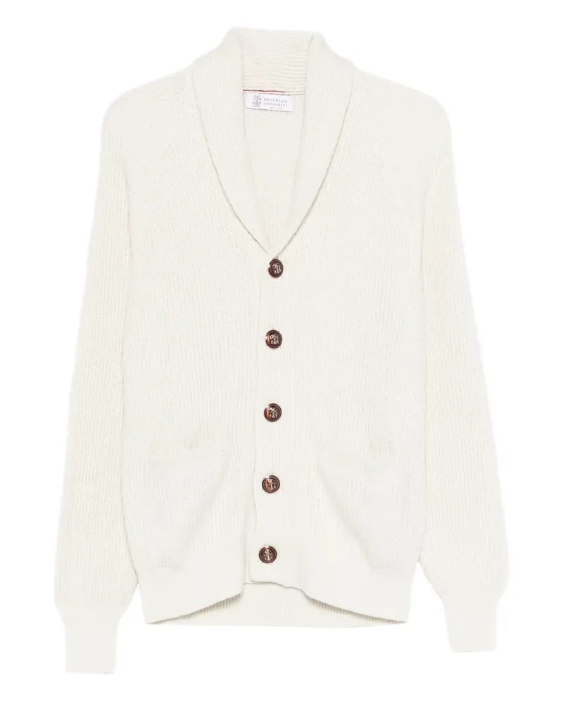 Brunello Cucinelli ribbed cardigan - Nude Nude