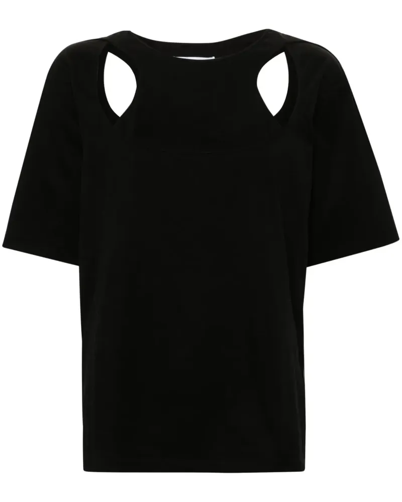 ALMAZ Hollow Out T-Shirt - Schwarz Schwarz