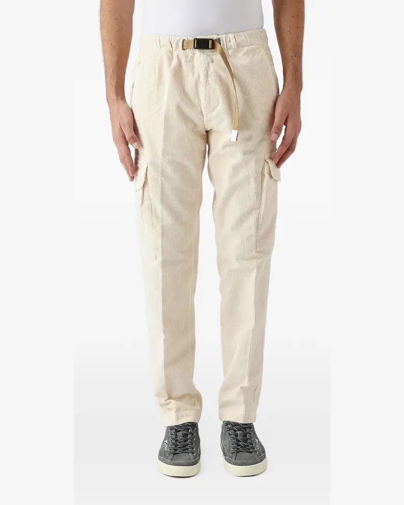 PLAN C Bruce corduroy belted cargo pants - Nude Nude