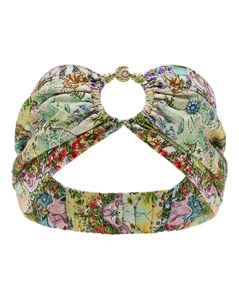 Camilla patterned crysta-detaill headband - Nude Nude