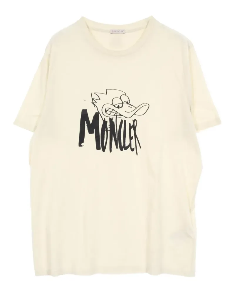 Moncler 2010s T-Shirt mit Logo-Print - Nude Nude