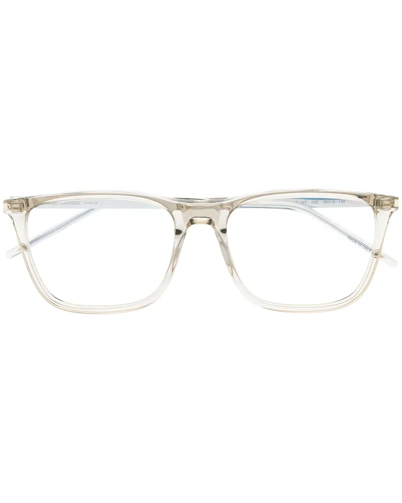 Saint Laurent Brille mit eckigem Gestell - Weiß Weiß