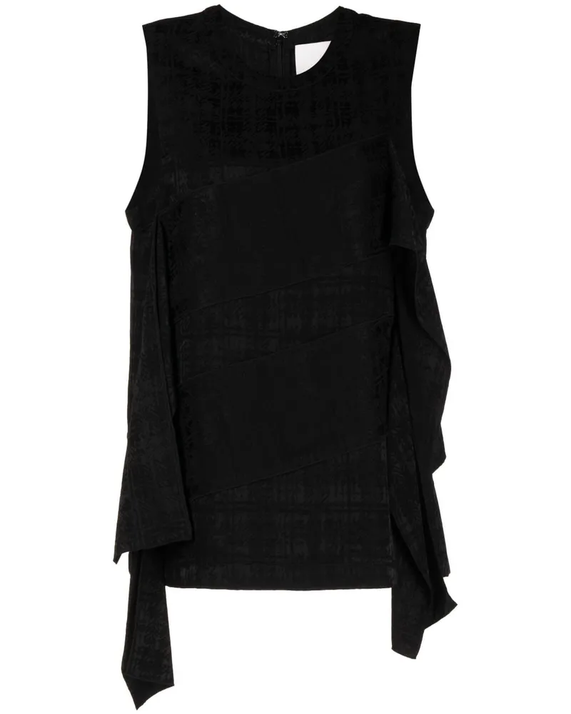 3.1 phillip lim Top mit Einsätzen Schwarz