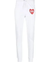 Moschino Jogginghose mit Logo-Print Weiß