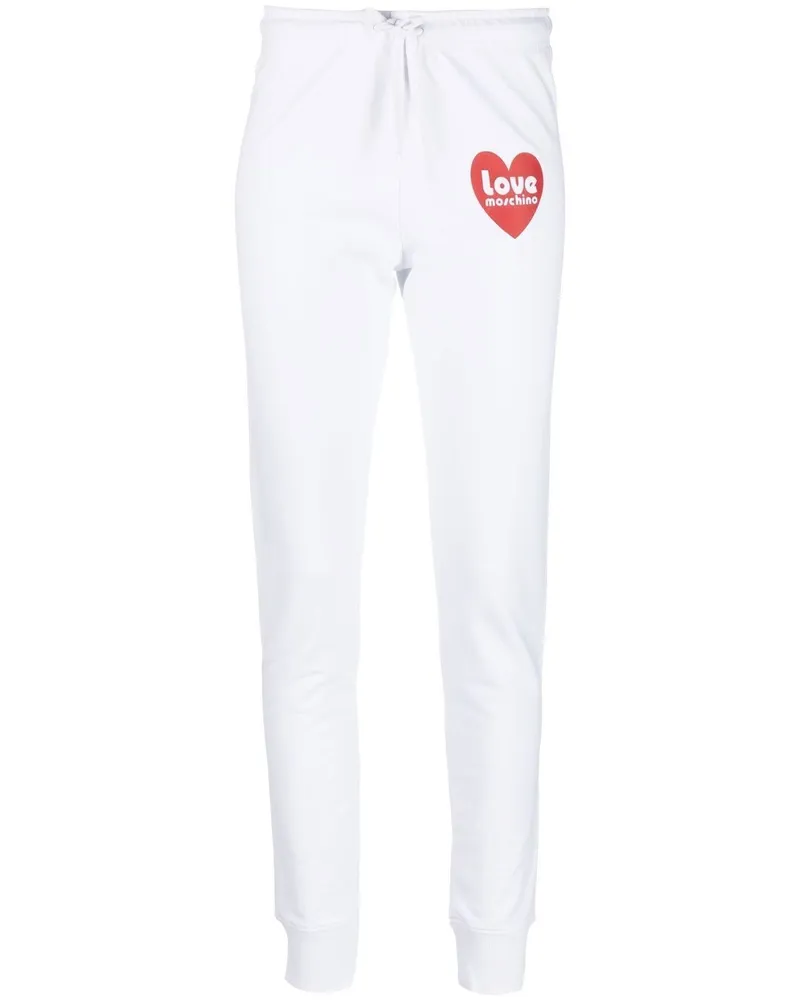 Moschino Jogginghose mit Logo-Print Weiß