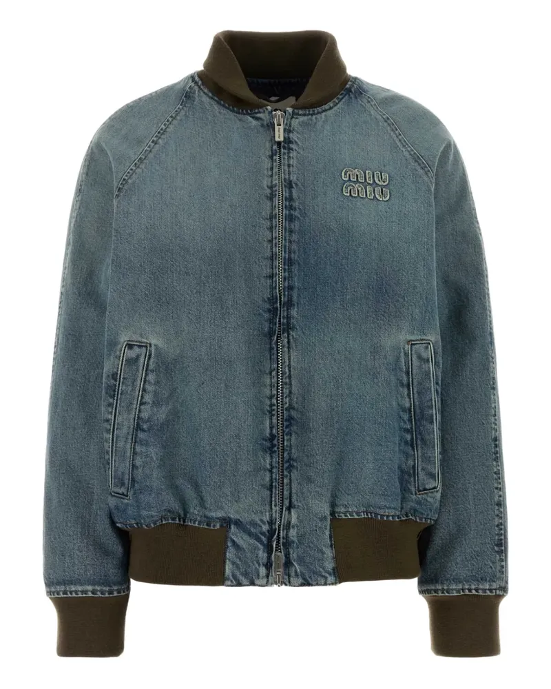 Miu Miu Denim bomber jacket - Blau Blau