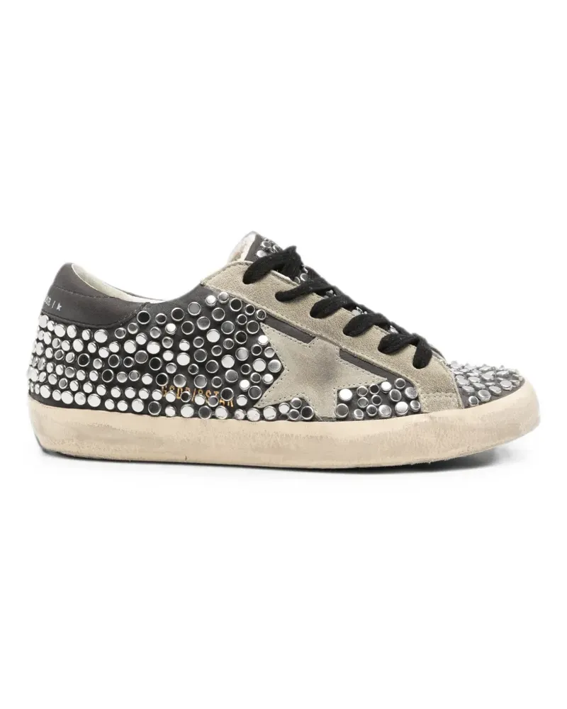 Golden Goose Super-Star Sneakers mit Nieten - Grau Grau
