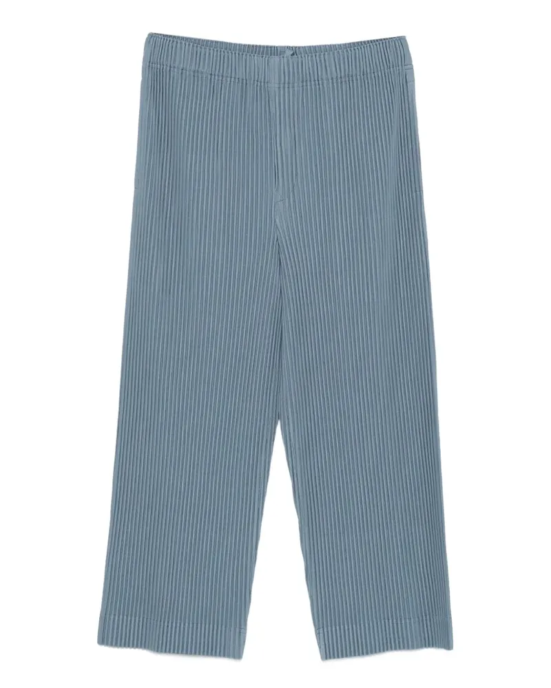 Issey Miyake Cropped-Hose mit Bundfalten - Blau Blau