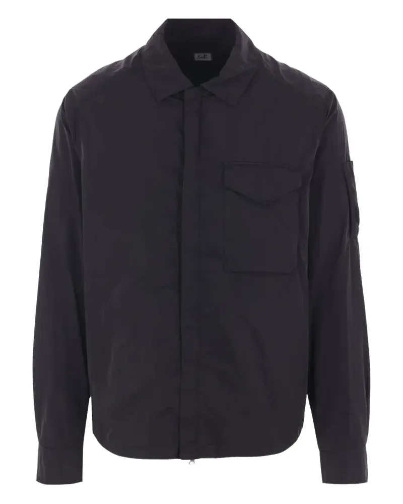 C.P. Company Chrome-R lens zipped overshirt - Schwarz Schwarz