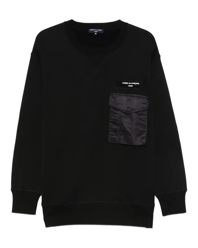 Comme des Garçons Sweatshirt mit Brusttasche - Schwarz Schwarz