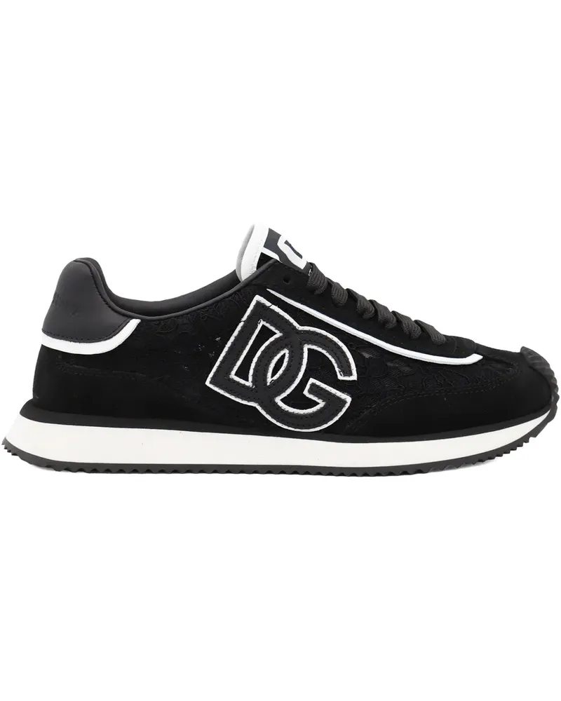 Dolce & Gabbana Sneakers mit Logo-Patch - Schwarz Schwarz