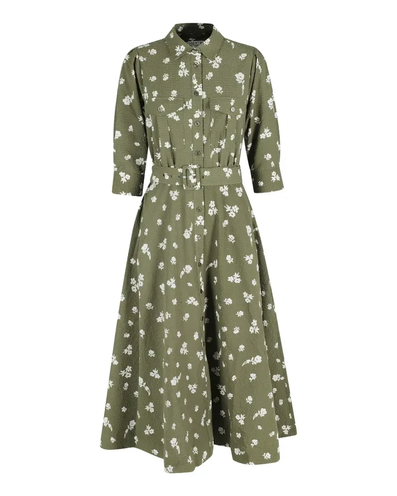Essentiel floral-print midi dress - Grün Grün