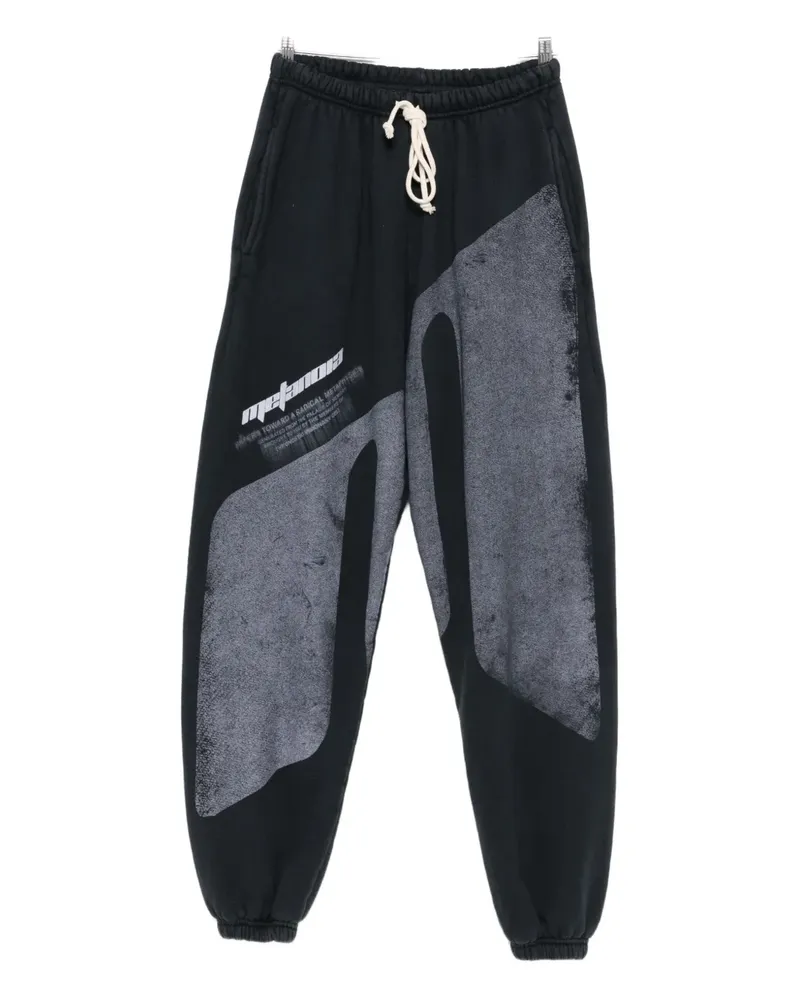RRR123 graphic-print track pants - Schwarz Schwarz