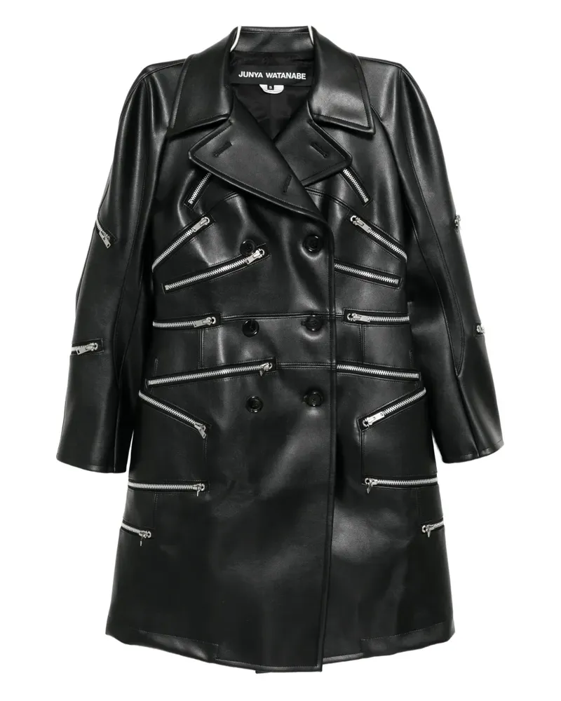 Junya Watanabe Doppelreihiger Mantel - Schwarz Schwarz