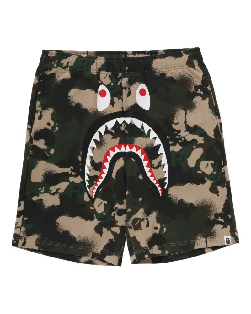 BAPE Shorts mit Camouflage-Print - Grün Grün